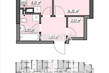 1-room apartment apartment by the address st. Glushko ak pr Dimitrova pr (area 35,3 m²) - Atlanta.ua - photo 20
