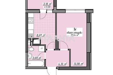 1-room apartment apartment by the address st. Glushko ak pr Dimitrova pr (area 32,3 m²) - Atlanta.ua - photo 34