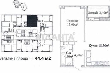 1-room apartment apartment by the address st. Varnenskaya (area 44,4 m²) - Atlanta.ua - photo 14
