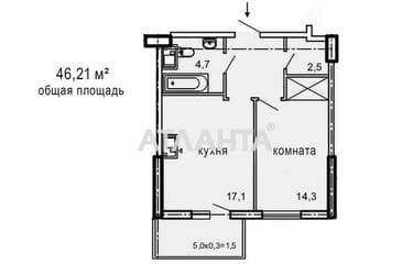 1-room apartment apartment by the address st. Topolinnyy per (area 46,2 m²) - Atlanta.ua - photo 10