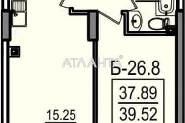 1-кімнатна квартира за адресою вул. Дача Ковалевського (площа 40,7 м²) - Atlanta.ua - фото 15