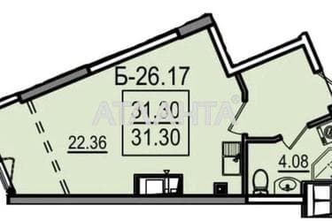 1-кімнатна квартира за адресою вул. Дача Ковалевського (площа 31,3 м²) - Atlanta.ua - фото 15