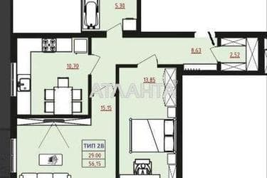 2-rooms apartment apartment by the address st. Marselskaya (area 56,2 m²) - Atlanta.ua - photo 10