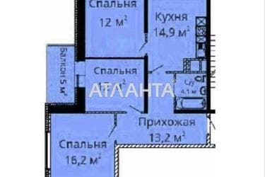 3-комнатная квартира по адресу ул. Среднефонтанская (площадь 72 м²) - Atlanta.ua - фото 20