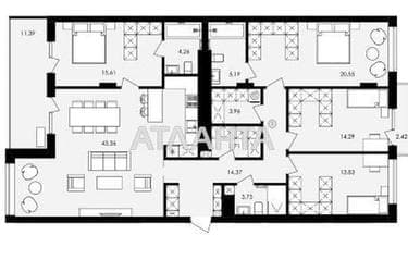 Многокомнатная квартира по адресу Квитова ул.   (площадь 149,3 м²) - Atlanta.ua - фото 15