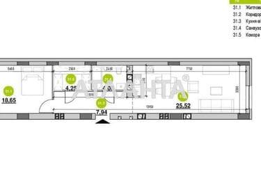 1-кімнатна квартира за адресою вул. Рудненська (площа 60,6 м²) - Atlanta.ua - фото 7