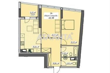 2-комнатная квартира по адресу Курортный пер. (площадь 66,0 м²) - Atlanta.ua - фото 11
