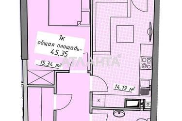 1-кімнатна квартира за адресою Курортний пров. (площа 45,2 м²) - Atlanta.ua - фото 9
