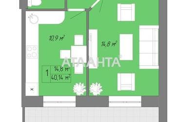 1-room apartment apartment by the address st. Nebesnoy Sotni pr Zhukova marsh pr Leninskoy iskry pr (area 45 m²) - Atlanta.ua - photo 24