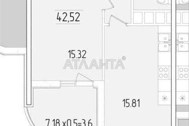 1-комнатная квартира по адресу ул. Краснова (площадь 43 м²) - Atlanta.ua - фото 7