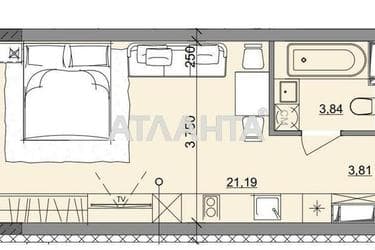 1-room apartment apartment by the address st. Bocharova gen (area 25,8 m²) - Atlanta.ua - photo 7