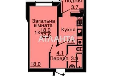 1-кімнатна квартира за адресою вул. Відпочинку (площа 37,6 м²) - Atlanta.ua - фото 11