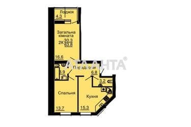 2-кімнатна квартира за адресою вул. Відпочинку (площа 63,8 м²) - Atlanta.ua - фото 10