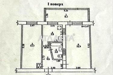 2-кімнатна квартира за адресою Вишневського ген. Пров. (площа 52,2 м²) - Atlanta.ua - фото 12