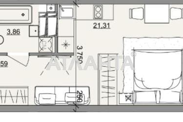 1-room apartment apartment by the address st. Bocharova gen (area 28,8 m²) - Atlanta.ua - photo 8
