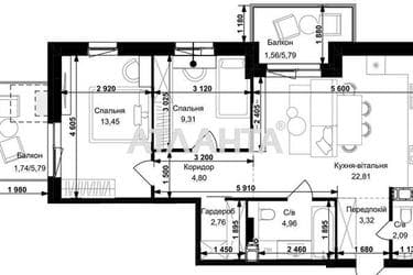 2-кімнатна квартира за адресою вул. Стрийська (площа 66,8 м²) - Atlanta.ua - фото 9