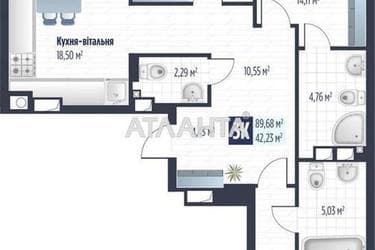 3-rooms apartment apartment by the address st. Stryyskaya (area 89,7 m²) - Atlanta.ua - photo 7