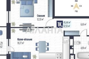 1-room apartment apartment by the address st. Stryyskaya (area 45,4 m²) - Atlanta.ua - photo 6