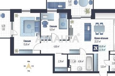 2-rooms apartment apartment by the address st. Stryyskaya (area 68,5 m²) - Atlanta.ua - photo 9