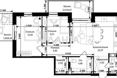 2-rooms apartment apartment by the address st. Stryyskaya (area 68,5 m²) - Atlanta.ua - photo 10