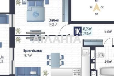 1-комнатная квартира по адресу ул. Стрыйская (площадь 47,0 м²) - Atlanta.ua - фото 7