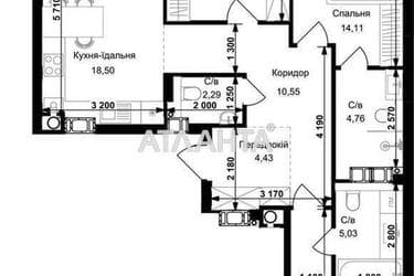 3-rooms apartment apartment by the address st. Stryyskaya (area 89,7 m²) - Atlanta.ua - photo 8
