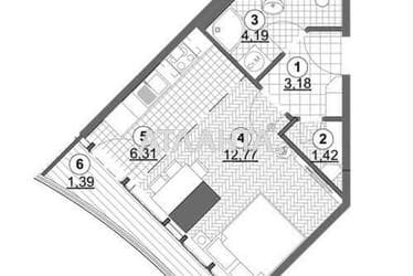 1-room apartment apartment by the address st. Gagarinskoe plato (area 34,9 m²) - photo 11 1-room apartment apartment by the address st. Gagarinskoe plato (area 34,9 m²) - Atlanta.ua - photo 11