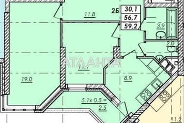2-комнатная квартира по адресу Овидиопольская дор. (площадь 59,3 м²) - Atlanta.ua - фото 6
