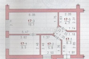 2-комнатная квартира по адресу ул. Молодежная (площадь 46 м²) - Atlanta.ua - фото 27