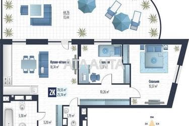 2-rooms apartment apartment by the address st. Stryyskaya (area 78,6 m²) - Atlanta.ua - photo 9