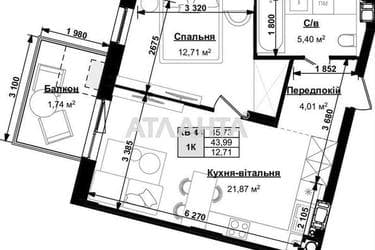 1-room apartment apartment by the address st. Stryyskaya (area 45,7 m²) - Atlanta.ua - photo 10