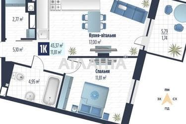 1-room apartment apartment by the address st. Stryyskaya (area 43,4 m²) - Atlanta.ua - photo 7