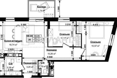 2-кімнатна квартира за адресою вул. Стрийська (площа 66,9 м²) - Atlanta.ua - фото 9