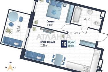 1-room apartment apartment by the address st. Stryyskaya (area 44,5 m²) - Atlanta.ua - photo 7