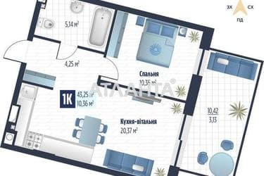 1-room apartment apartment by the address st. Stryyskaya (area 43,3 m²) - Atlanta.ua - photo 7