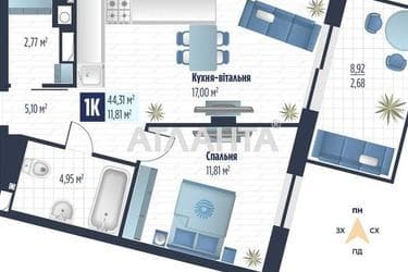 1-room apartment apartment by the address st. Stryyskaya (area 44,3 m²) - Atlanta.ua - photo 7