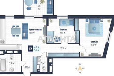 2-кімнатна квартира за адресою вул. Стрийська (площа 67,3 м²) - Atlanta.ua - фото 7