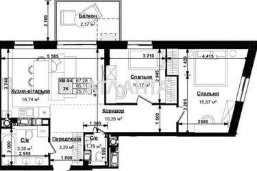 2-кімнатна квартира за адресою вул. Стрийська (площа 67,3 м²) - Atlanta.ua - фото 8