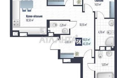 3-rooms apartment apartment by the address st. Stryyskaya (area 90,1 m²) - Atlanta.ua - photo 7