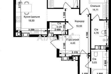 3-rooms apartment apartment by the address st. Stryyskaya (area 90,1 m²) - Atlanta.ua - photo 10