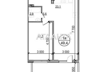 1-кімнатна квартира за адресою вул. Зелена бічна (площа 49,4 м²) - Atlanta.ua - фото 9