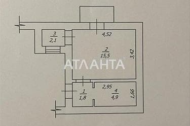1-комнатная квартира по адресу Ляпунова пер. (площадь 26 м²) - Atlanta.ua - фото 16