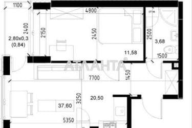 1-кімнатна квартира за адресою 7 км Овідіопольської дор. (площа 38,6 м²) - Atlanta.ua - фото 8