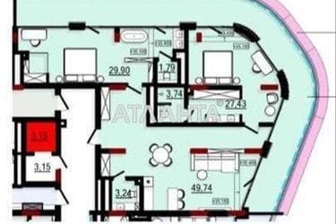 2-комнатная квартира по адресу ул. Аркадийская Аллея (площадь 142,2 м²) - Atlanta.ua - фото 10