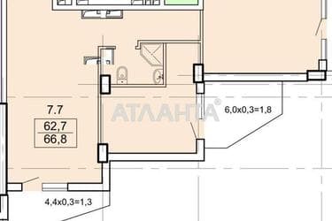 2-комнатная квартира по адресу Ванный пер. (площадь 66,8 м²) - Atlanta.ua - фото 18