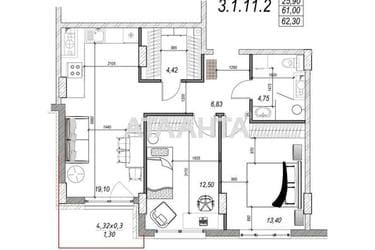 2-комнатная квартира по адресу Фонтанская дор. (площадь 62,3 м²) - Atlanta.ua - фото 16