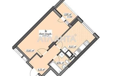 1-комнатная квартира по адресу Глушко ак. Пр. (площадь 40,5 м²) - Atlanta.ua - фото 22