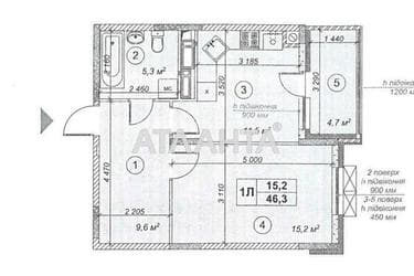 1-комнатная квартира по адресу Приозерный бульвар (площадь 46 м²) - Atlanta.ua - фото 31