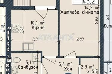 1-кімнатна квартира за адресою вул. Промислова (площа 43,2 м²) - Atlanta.ua - фото 9