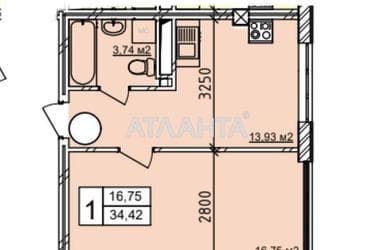 1-комнатная квартира по адресу ул. Гераневая (площадь 34 м²) - Atlanta.ua - фото 21